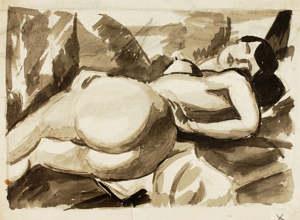 Reclining Nude, Female by Carl Newman