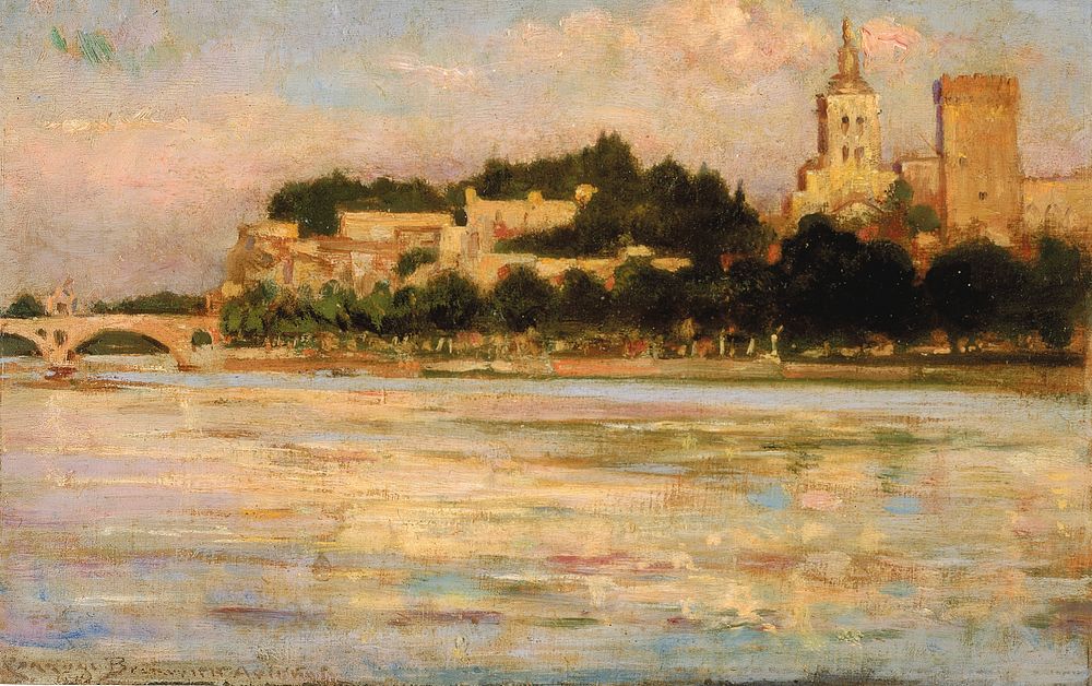 The Palace of the Popes and Pont d'Avignon, Carroll Beckwith