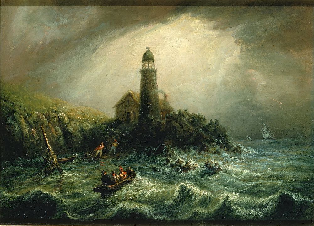 Sea View of Cape Poge Lighthouse, Charles Hubbard