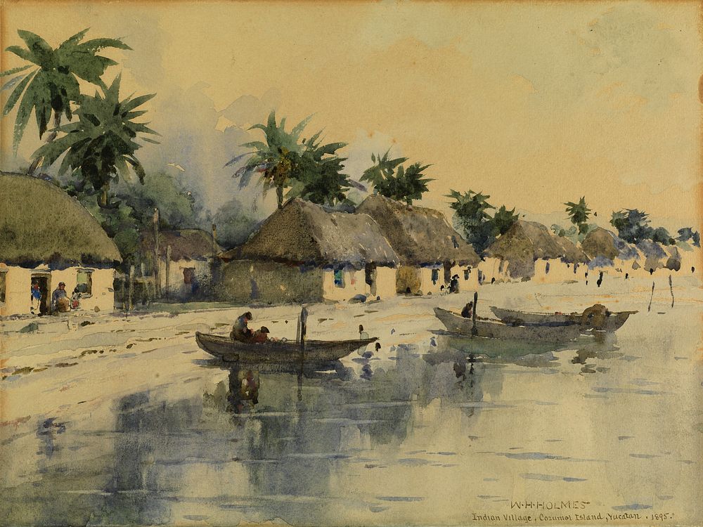 Indian Village, Cozumel Island, Yucatan, William Henry Holmes