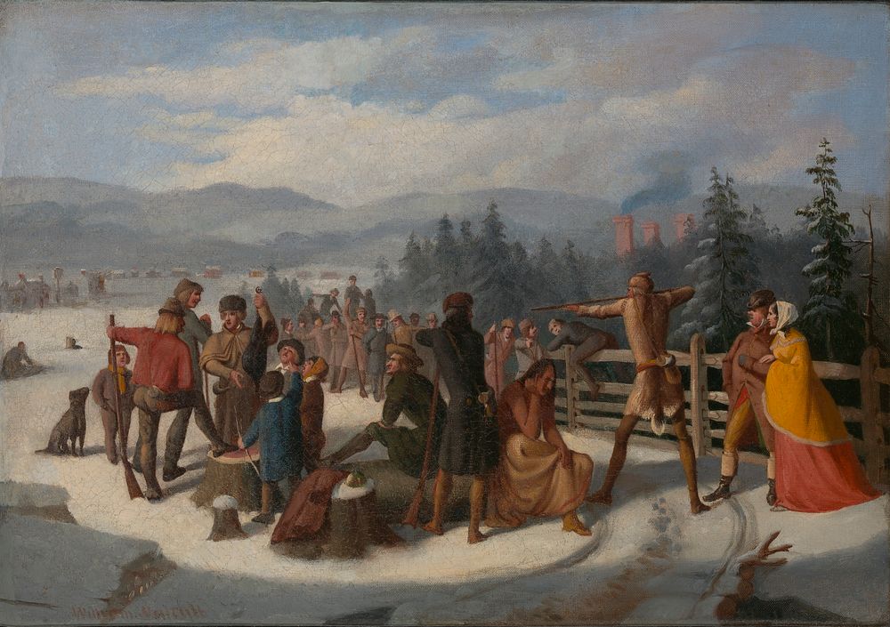 Scenes from the Pioneers by Cooper, Deerslayer at the Shooting Match, William Walcutt