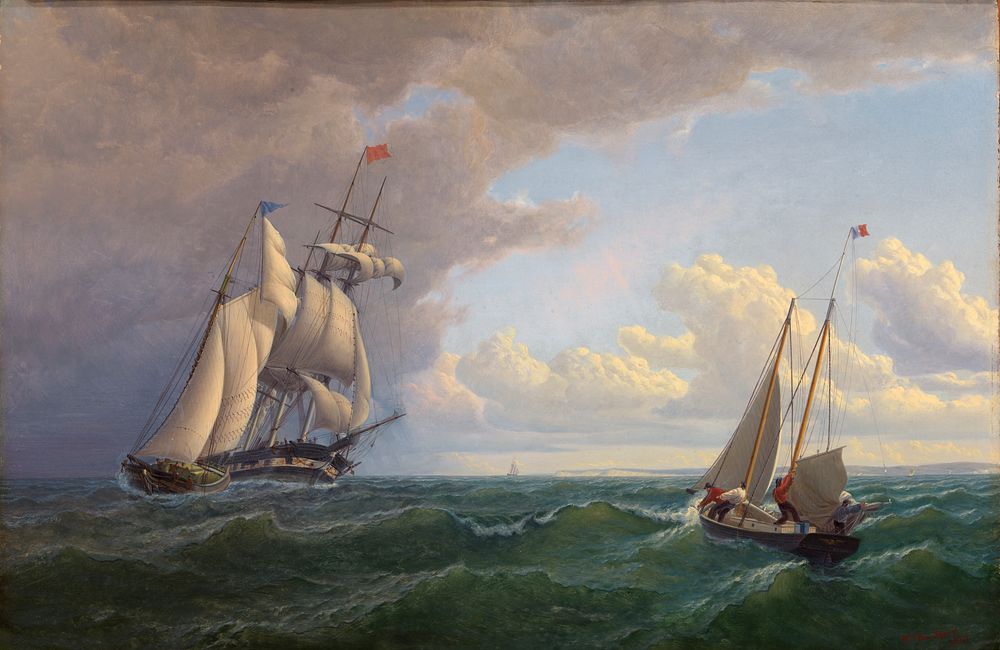 Whaler off the Vineyard--Outward Bound, William Bradford