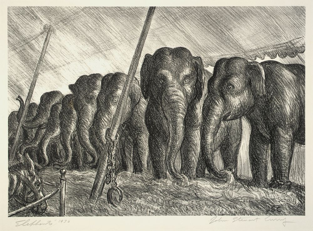 Circus Elephants, John Steuart Curry