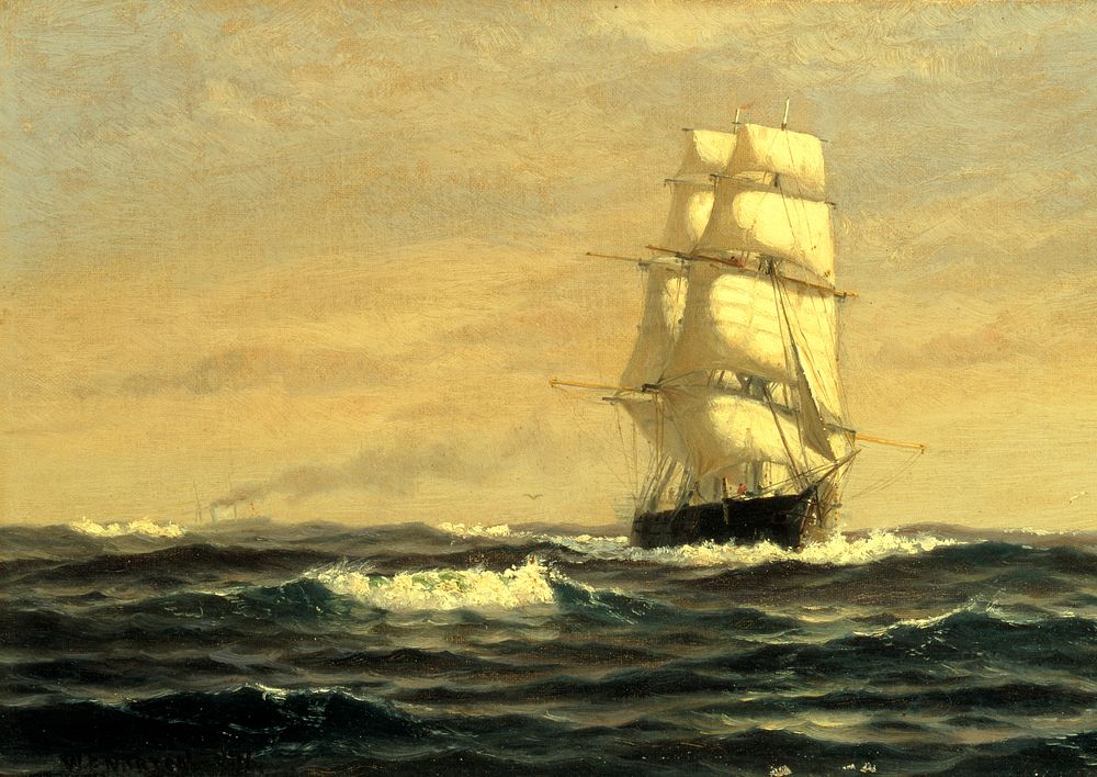 Sailing Ship--off Coast of Maine, William E. Norton