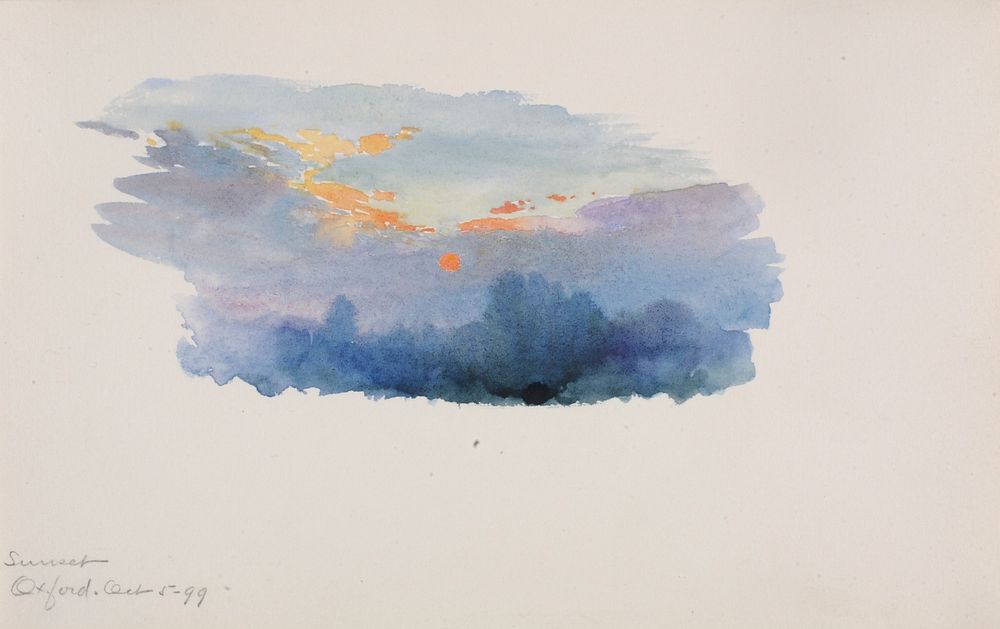 Sunset, Oxford, George Elbert Burr