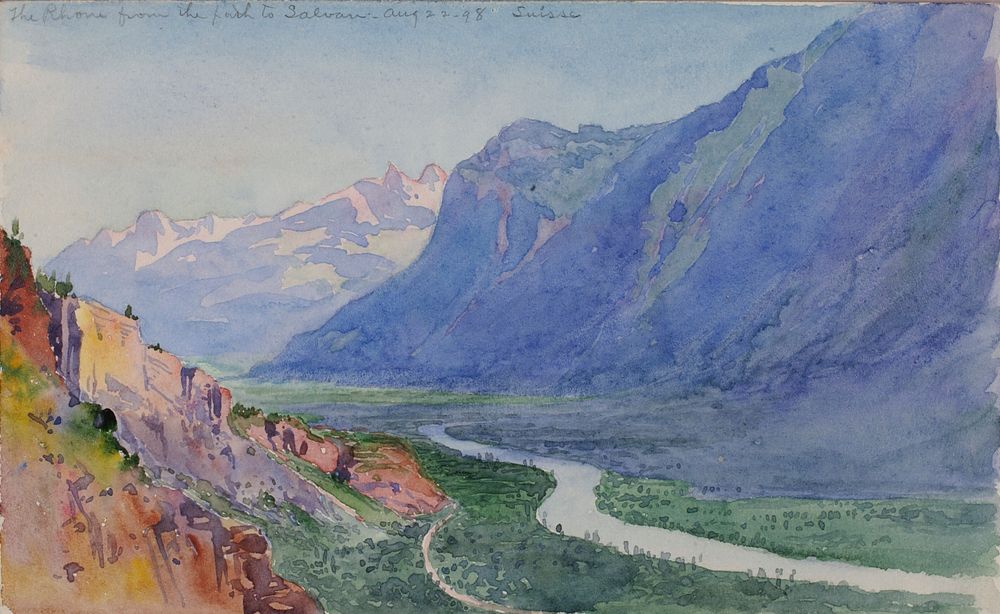 The Rhone from the Path to Salvari (Switzerland), George Elbert Burr