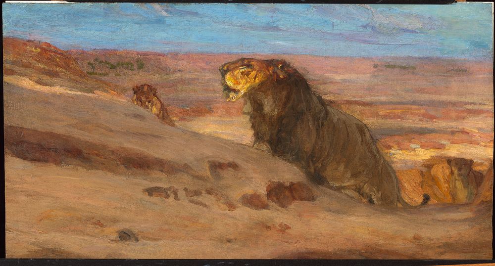Lions in the Desert, Henry Ossawa Tanner