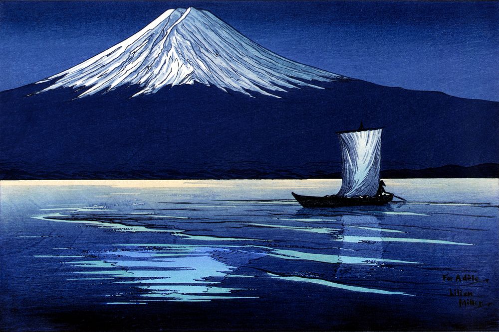 Moonlight on Mt. Fuji, Lilian May Miller
