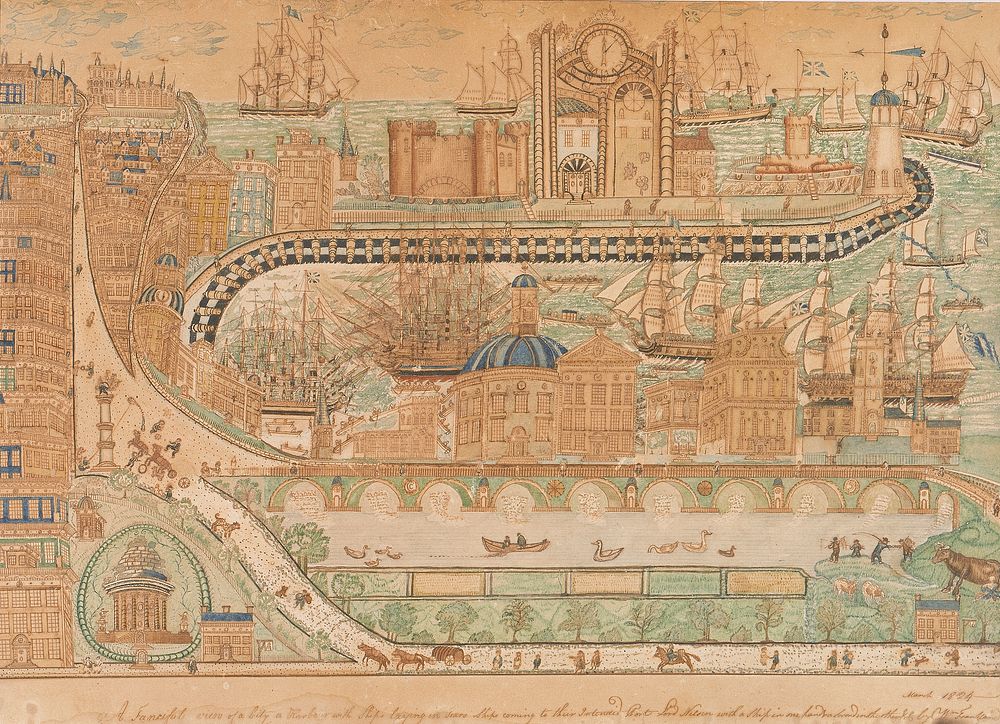 A Fanciful View of a City...,William Frankland