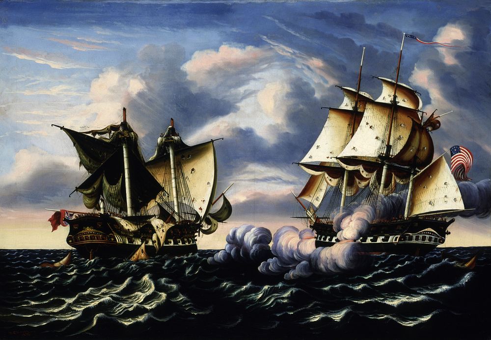 Capture of H.B.M. Frigate Macedonian by U.S. Frigate United States, October 25, 1812, Thomas Chambers