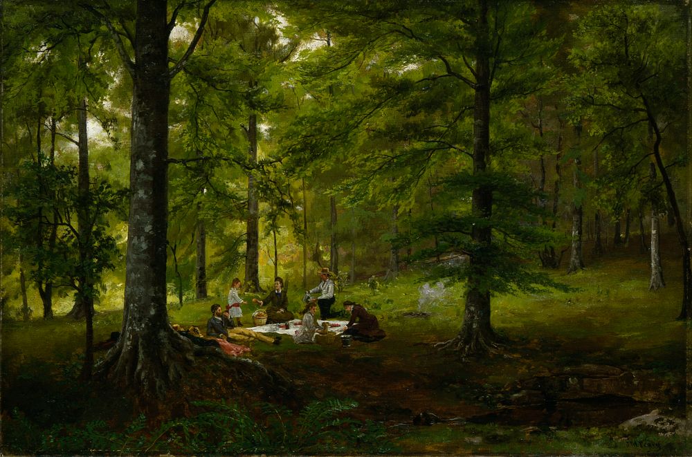 Untitled--Picnic Scene, J M Tracy