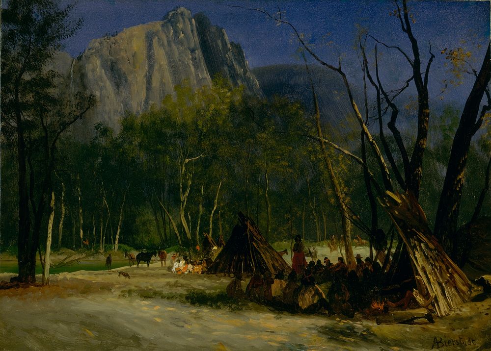 Indians in Council, California, Albert Bierstadt