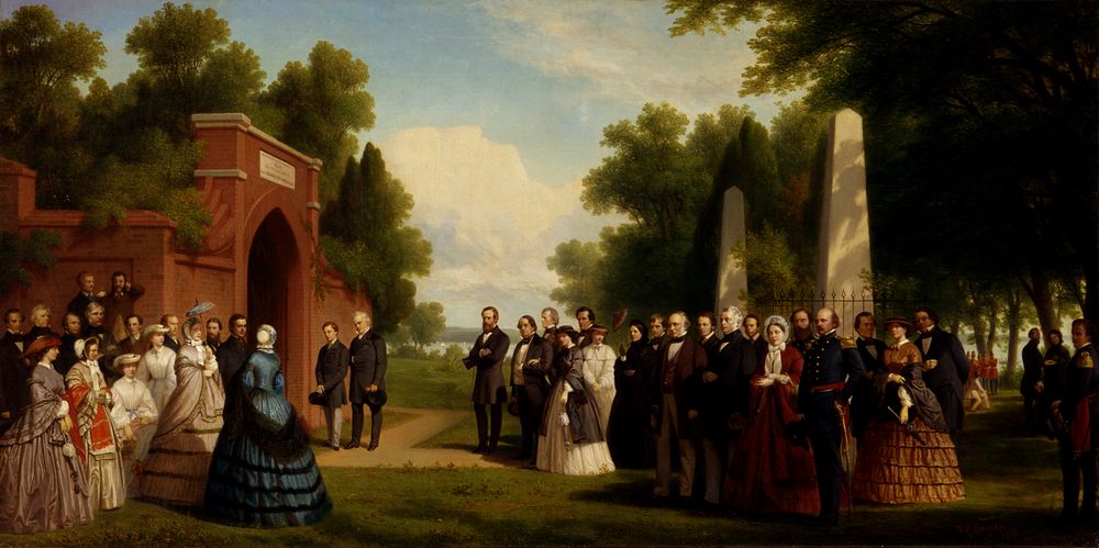 Visit of the Prince of Wales, President Buchanan, and Dignitaries to the Tomb of Washington at Mount Vernon, October 1860…