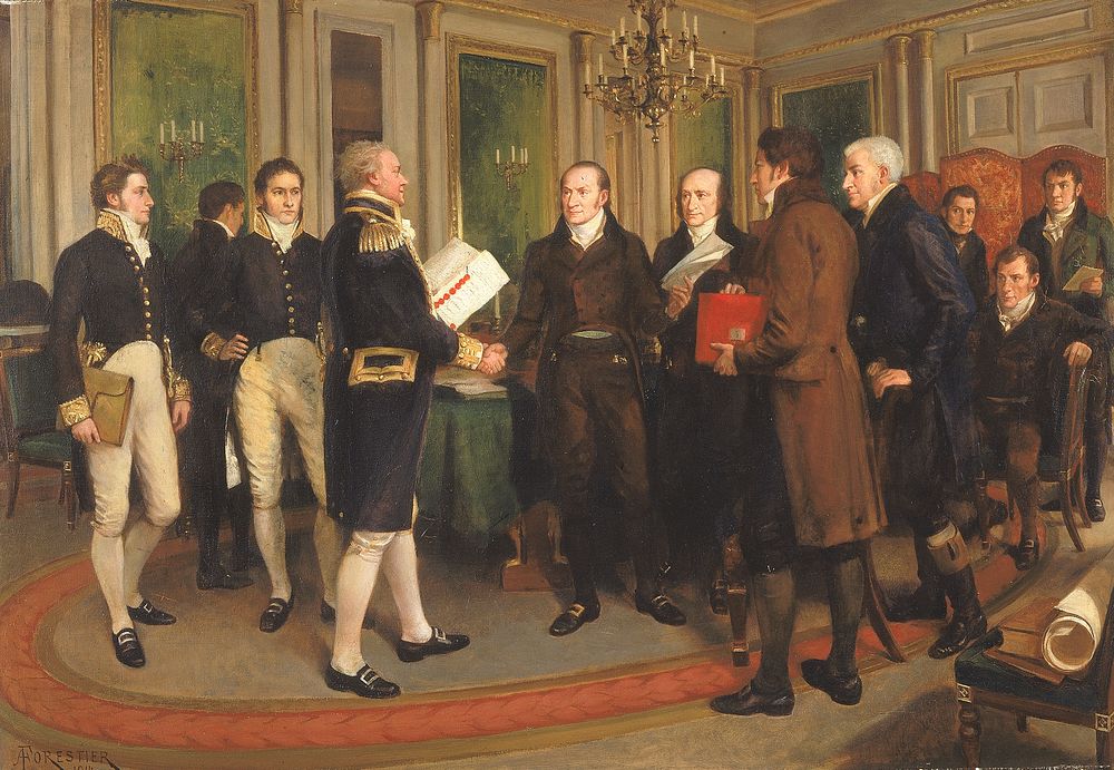 The Signing of the Treaty of Ghent, Christmas Eve, 1814, Sir Amde Forestier
