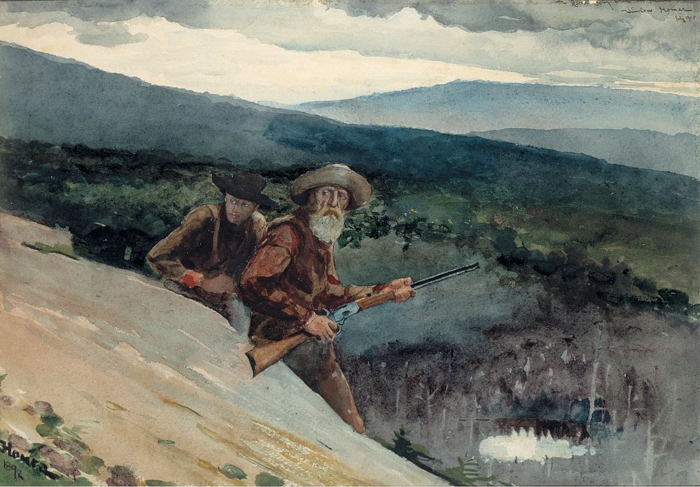 Bear Hunting, Prospect Rock by Winslow Homer