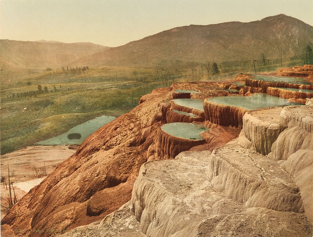 Pulpit Terraces from Above, Yellowstone National Park