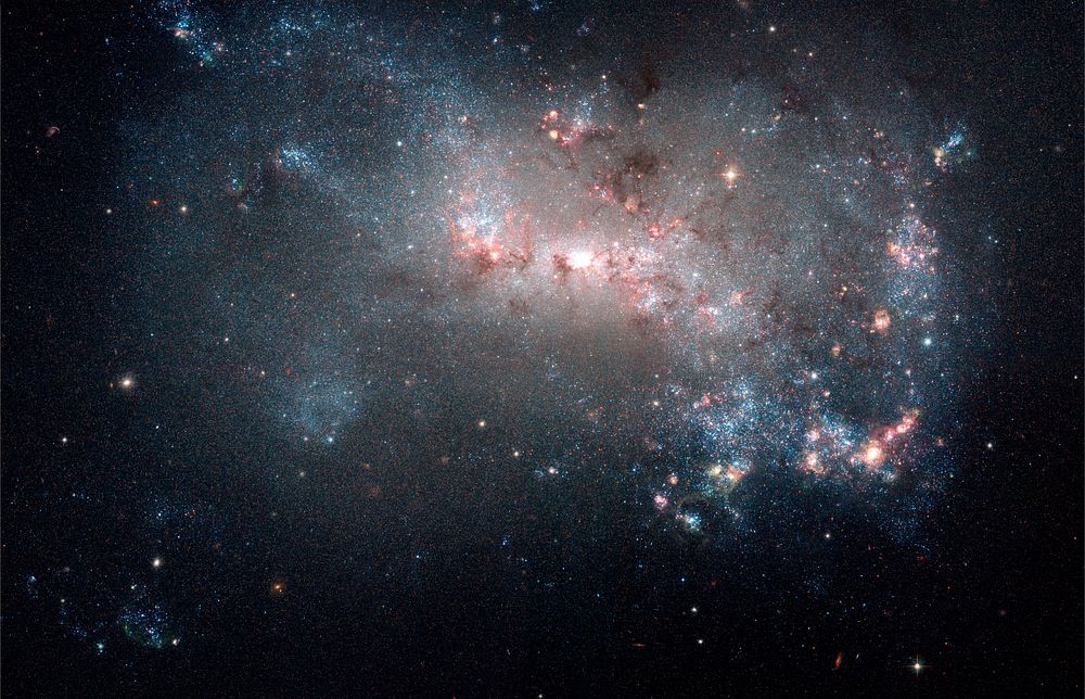 Starburst in NGC 4449, captured by the Hubble Space Telescope