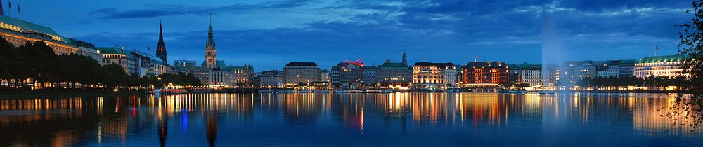 Panoramic view of the Alster