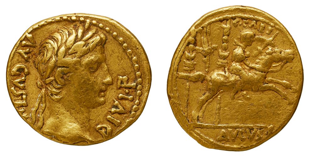 Gold coin, Aureus, Auguste, Lyon. 7.90 g.