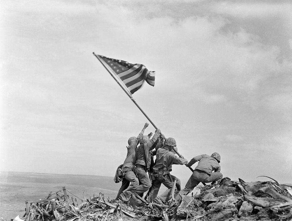 Raising the Flag on Iwo Jima, by Joe Rosenthal.