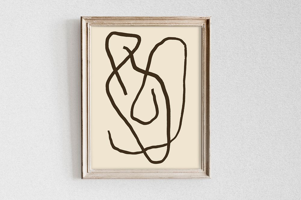 Abstract line art  in  frame
