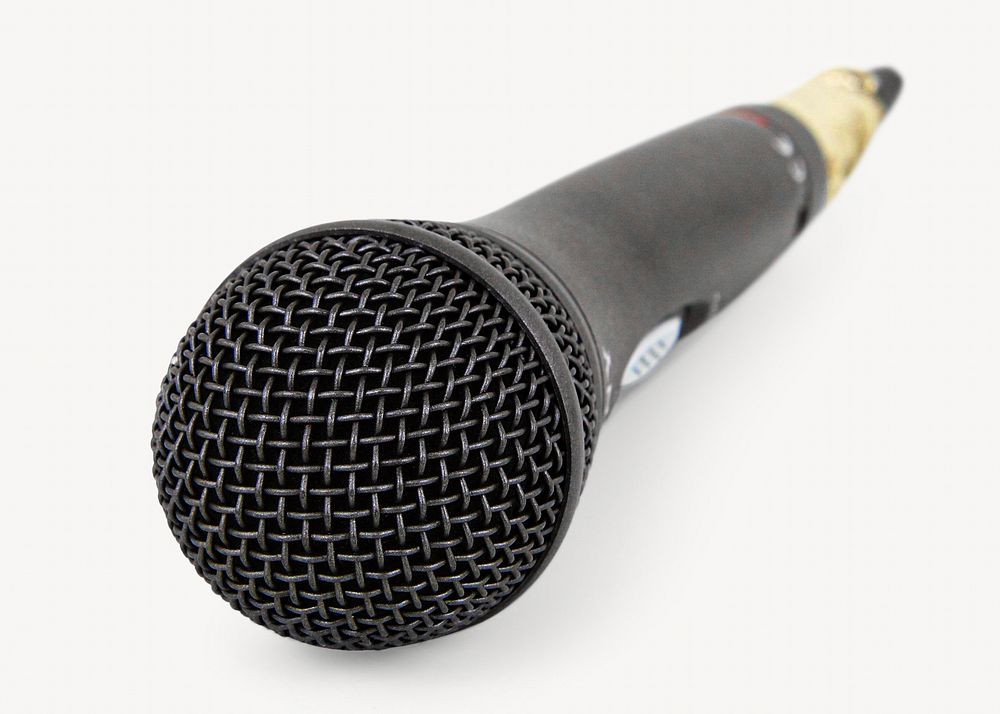 Microphone isolated, off white design