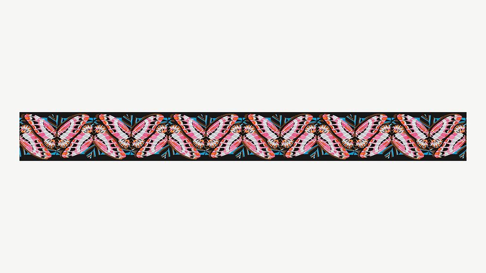 E.A. Séguy's butterfly divider, vintage patterned collage element psd. Remixed by rawpixel.