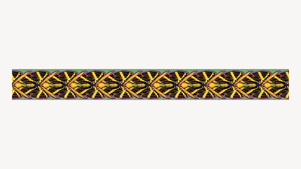 E.A. Séguy's botanical divider, gold patterned design.  Remixed by rawpixel.