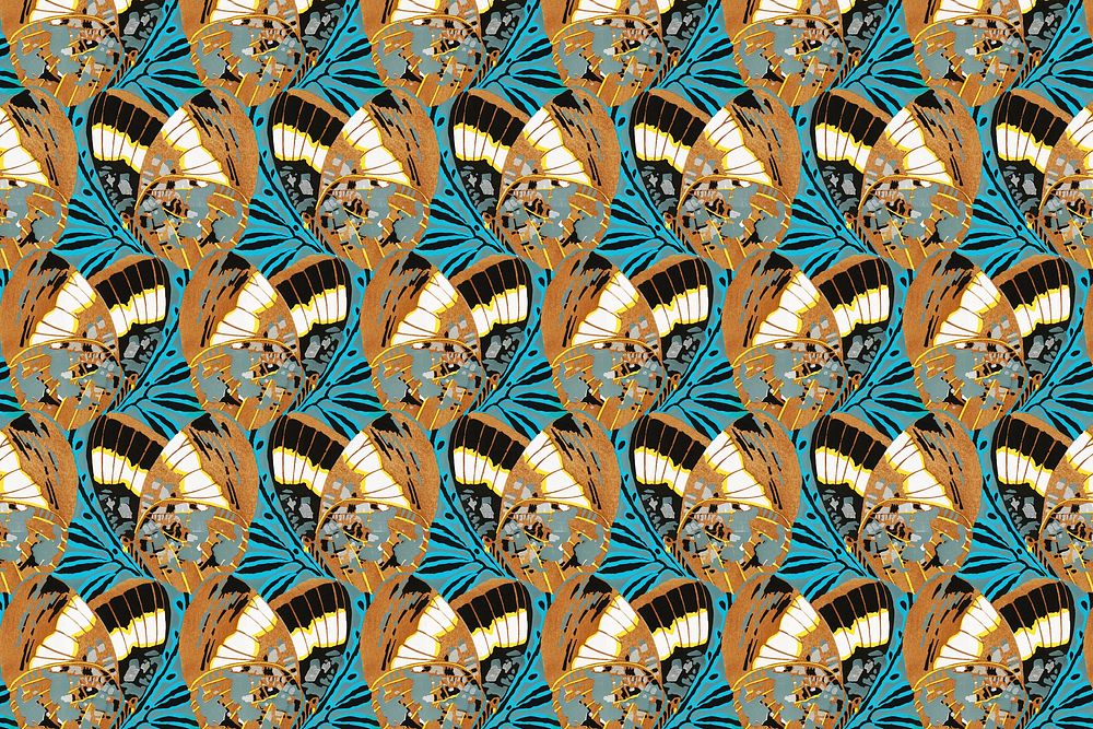 E.A. Séguy's butterfly background, vintage pattern, remixed by rawpixel.