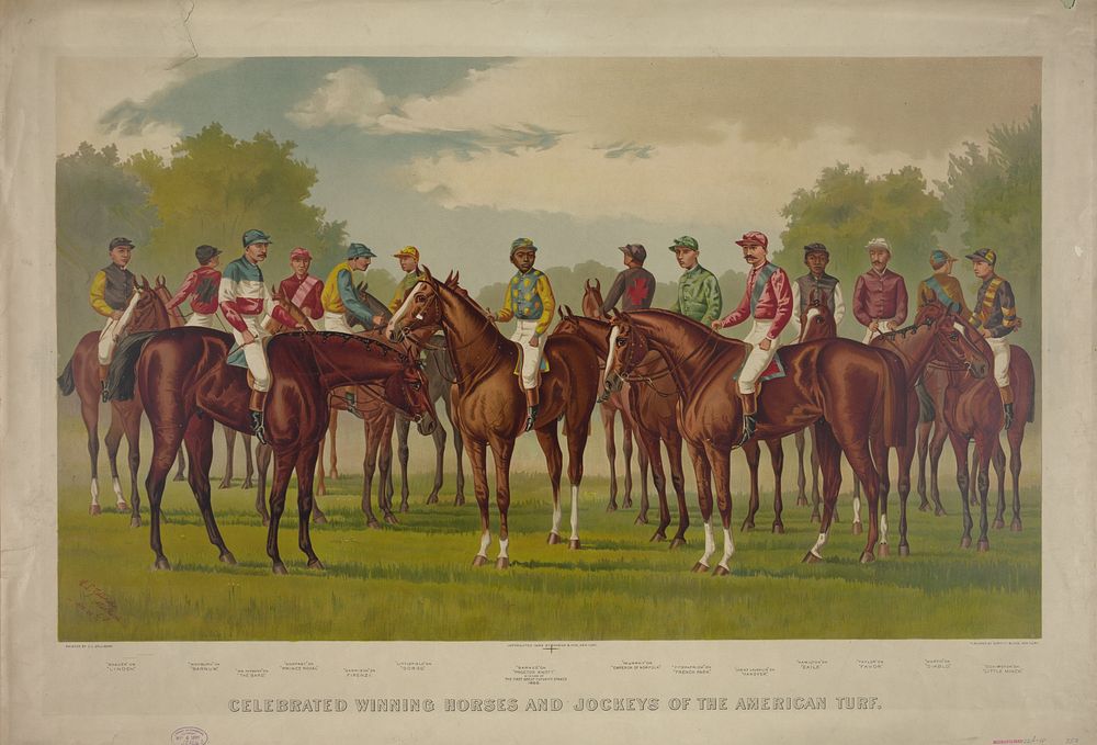 Race Horses Vintage Poster (1888) | Free Photo - rawpixel