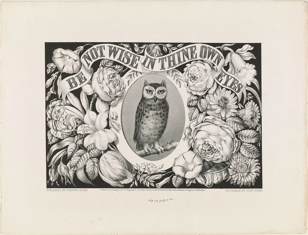 Be not wise in thine own eyes (1872) by Currier & Ives