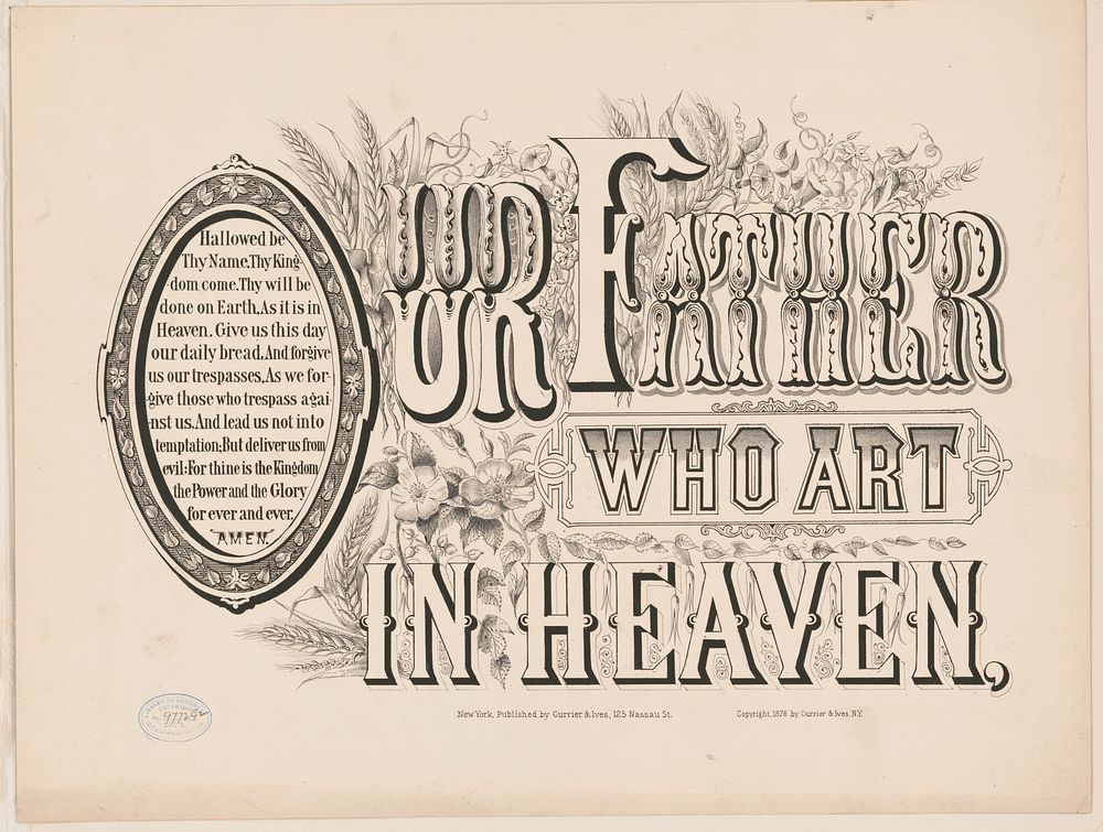 Our father who art in heaven (1876) by Currier & Ives