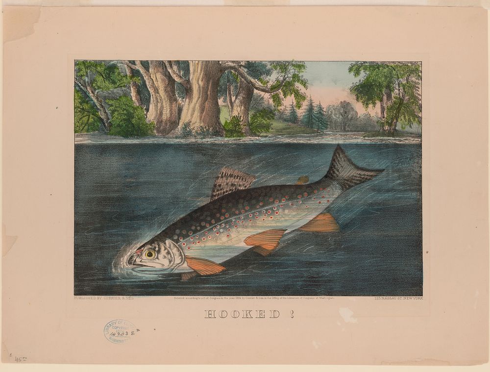 Hooked! (1874) by Currier & Ives