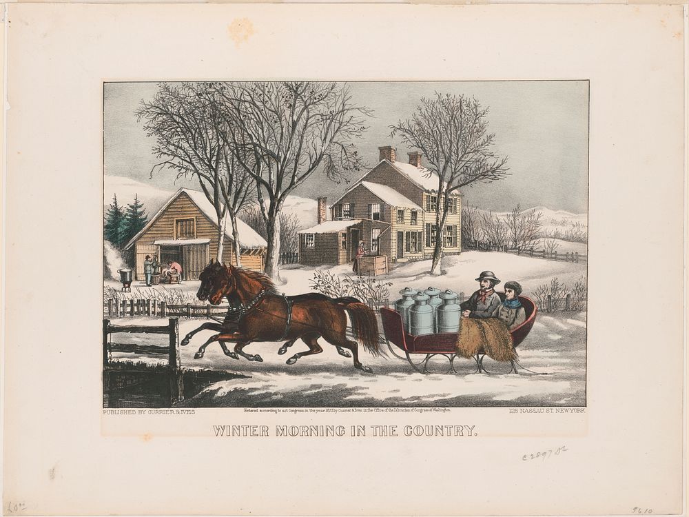 Winter morning in the country (1873) by Currier & Ives