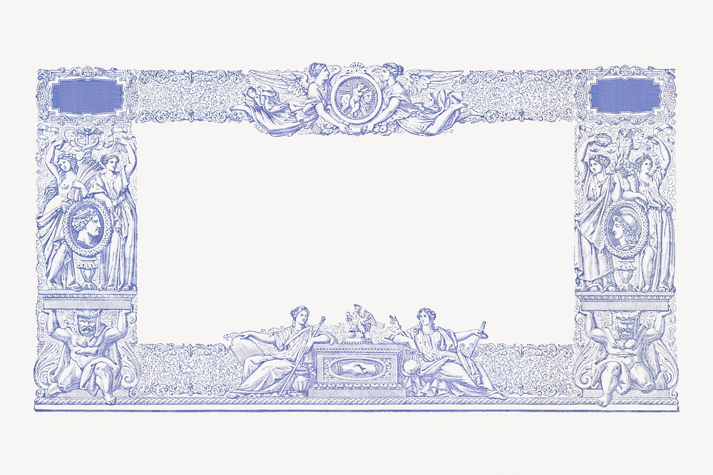 French's 500 Francs banknote frame.    Remastered by rawpixel