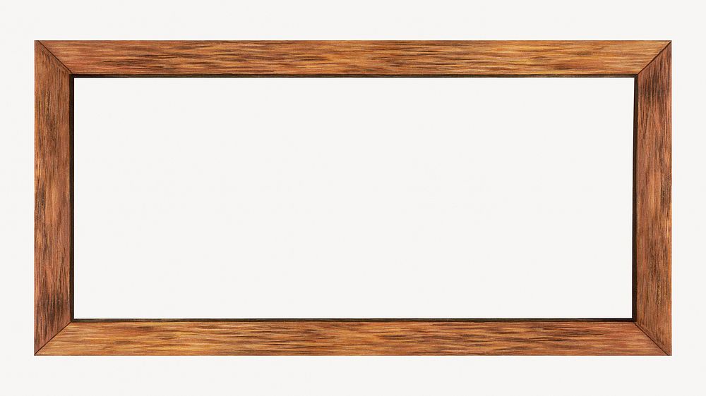 Wooden rectangle frame.  Remastered by rawpixel