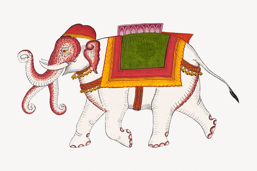 Elephant of the Hymn of the Immortal Devotee.    Remastered by rawpixel
