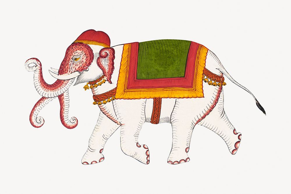 Elephant of the Hymn of the Immortal Devotee.    Remastered by rawpixel