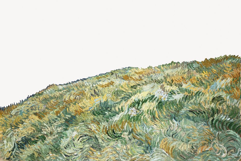 Van Gogh's Landscape from Saint-R&eacute;my border.   Remastered by rawpixel