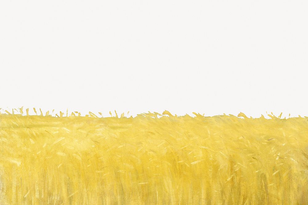 Anna Ancher's Harvesters, wheat field border.   Remastered by rawpixel