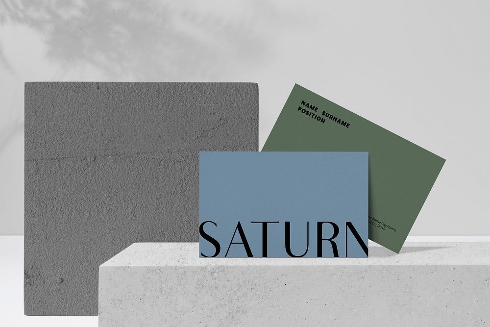 Business card mockup, aesthetic gray branding design psd