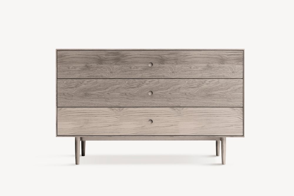 Wooden cabinet mockup psd furniture