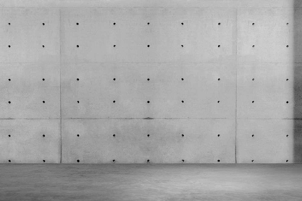 Industrial room wall mockup psd in concrete