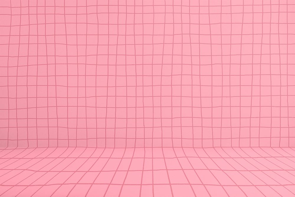 Pink grid pattern product backdrop