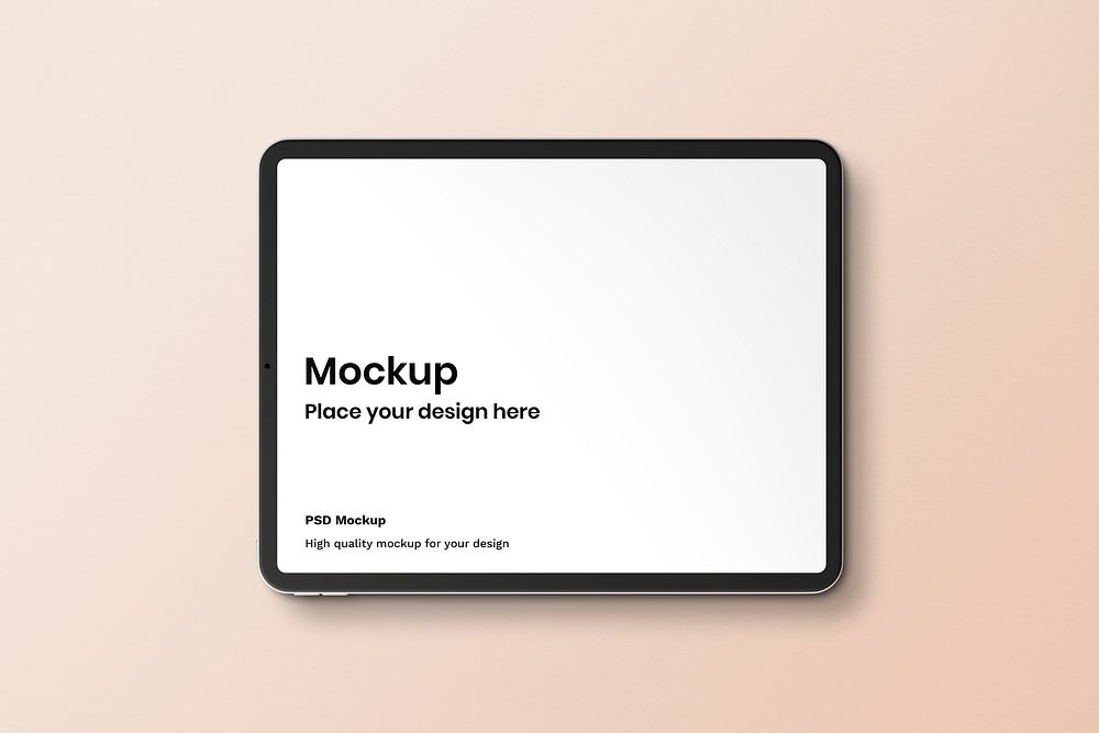 Tablet screen mockup, 3D digital device psd