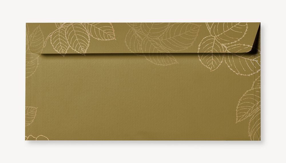 Green botanical envelope