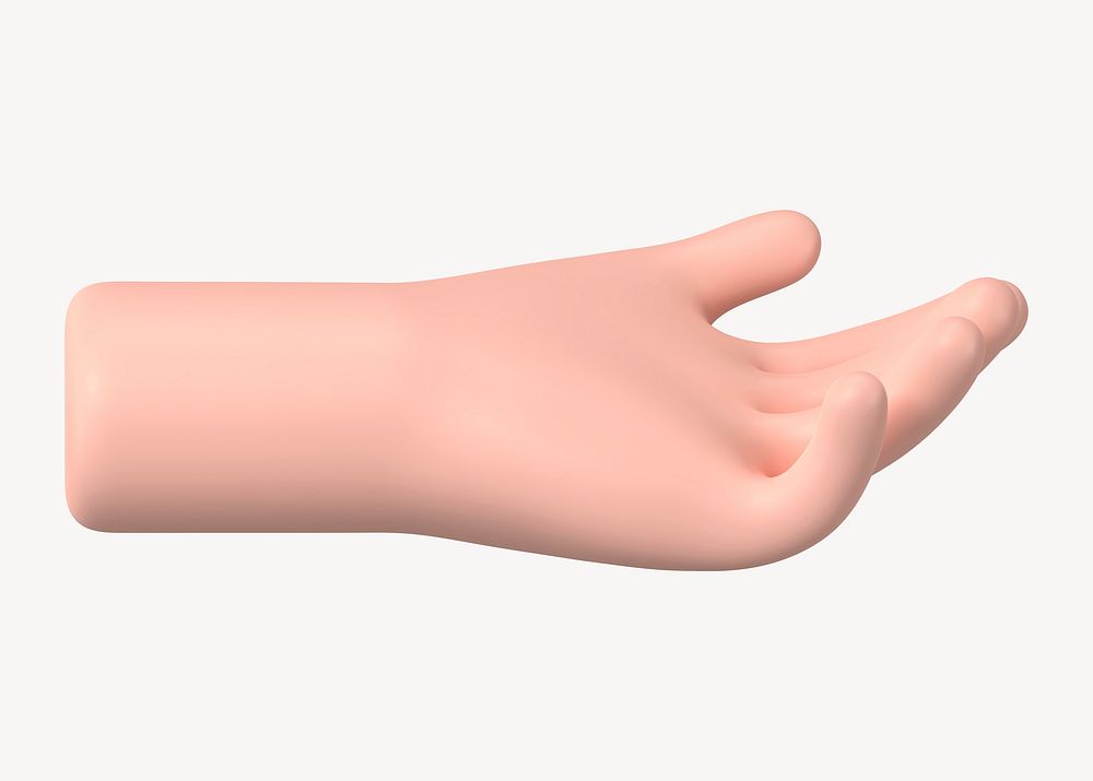 Helping hand gesture, 3D illustration psd