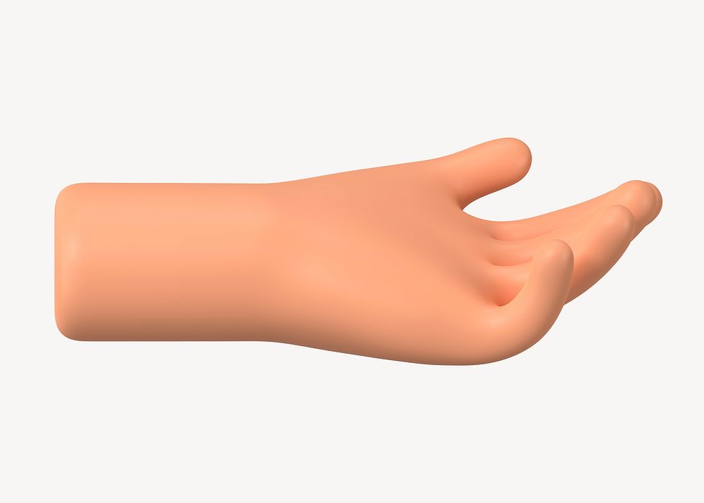 Helping hand gesture, 3D illustration