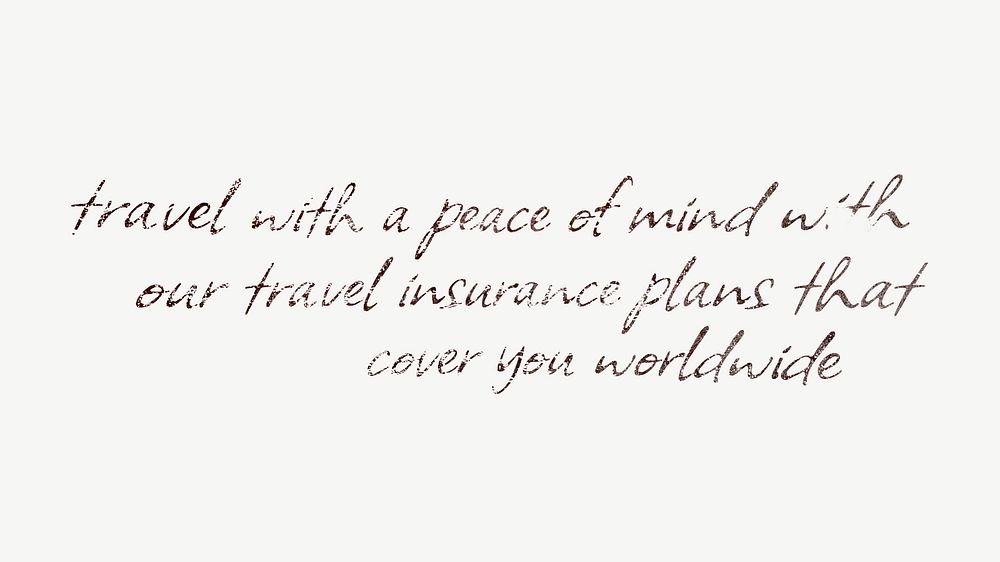 Travel quote calligraphy, journal collage element psd