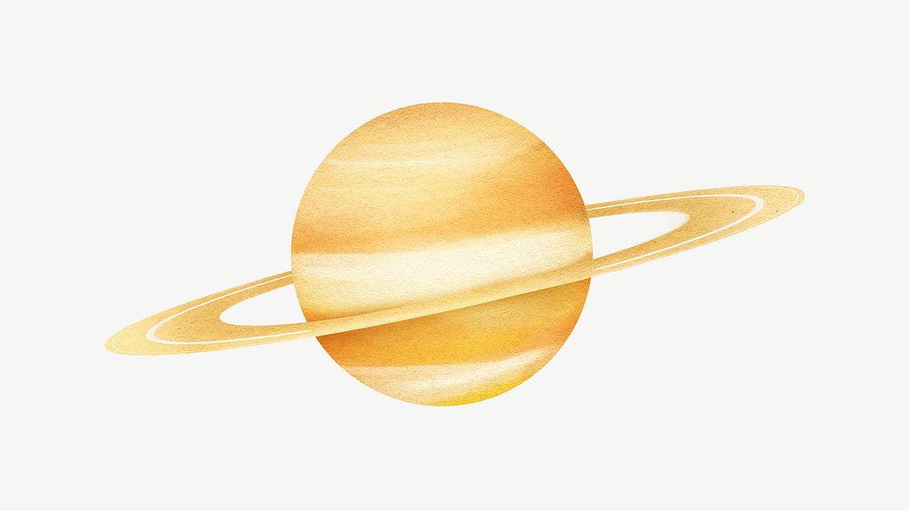 Planet Saturn, aesthetic galaxy collage element psd